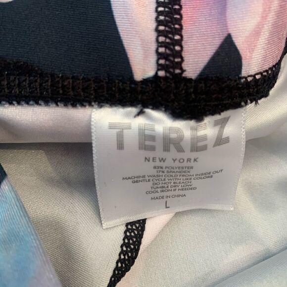 Terez 3 tall band athletic leggings-capri elastic banded high waist size L, NWT - Picture 4 of 9